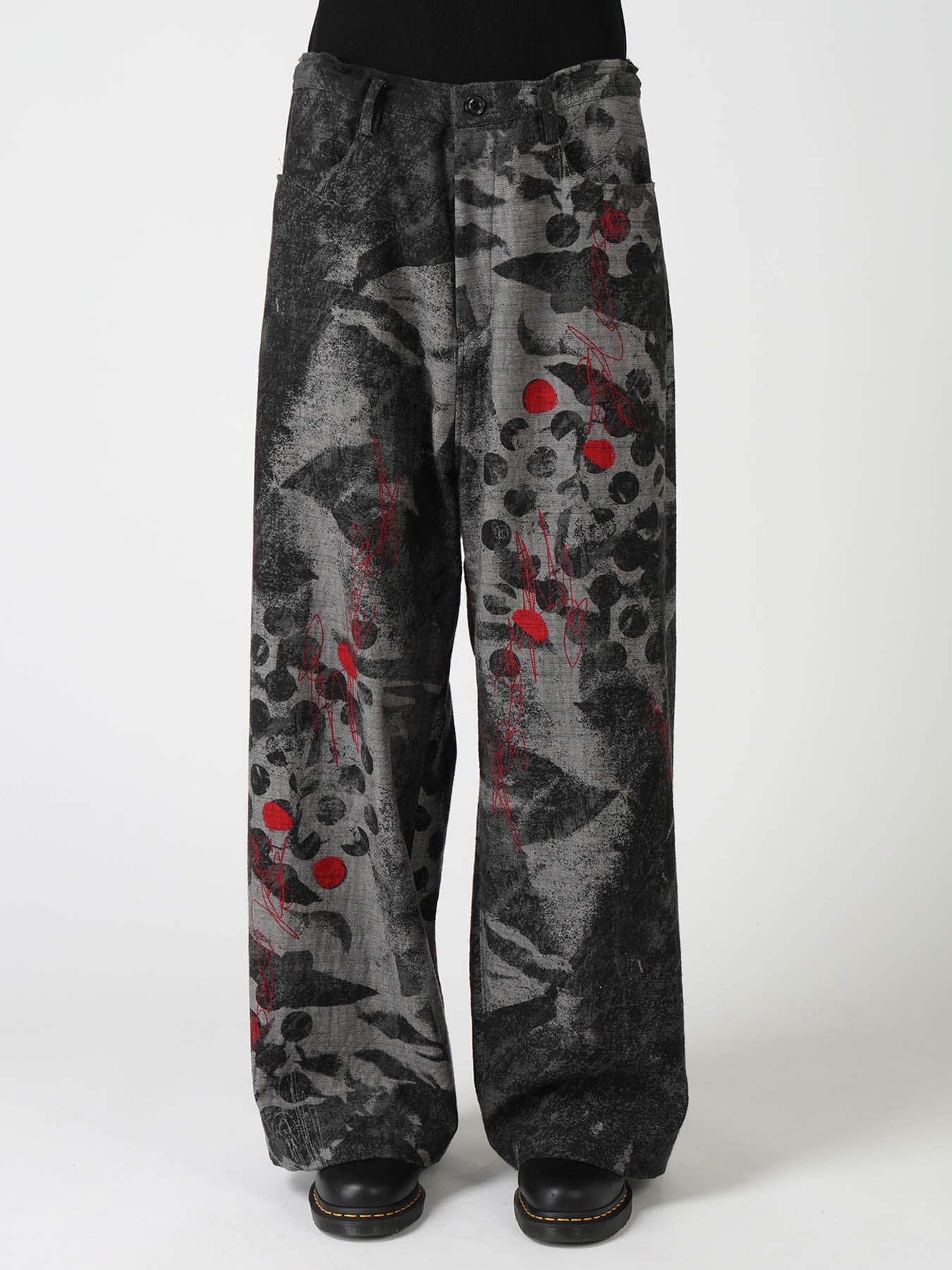 8OZ CRUNCH DOT PRINT LONG STRAIGHT PANTS