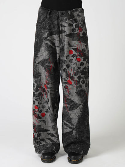 8OZ CRUNCH DOT PRINT LONG STRAIGHT PANTS