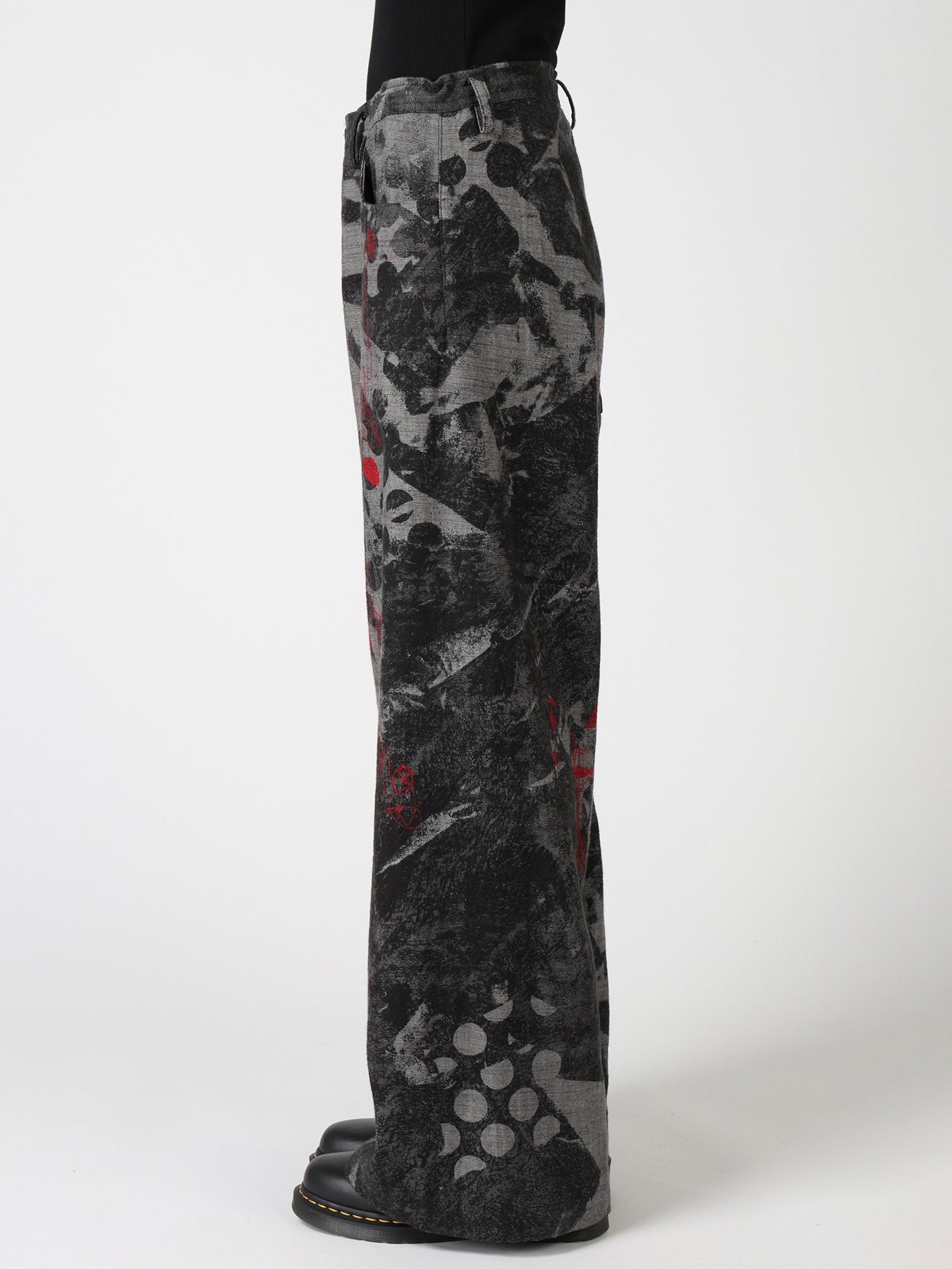 8OZ CRUNCH DOT PRINT LONG STRAIGHT PANTS