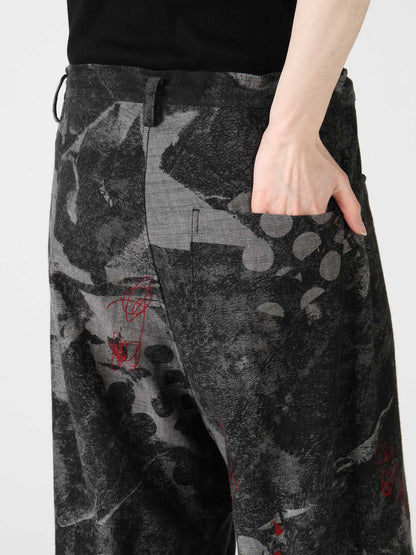 8OZ CRUNCH DOT PRINT LONG STRAIGHT PANTS
