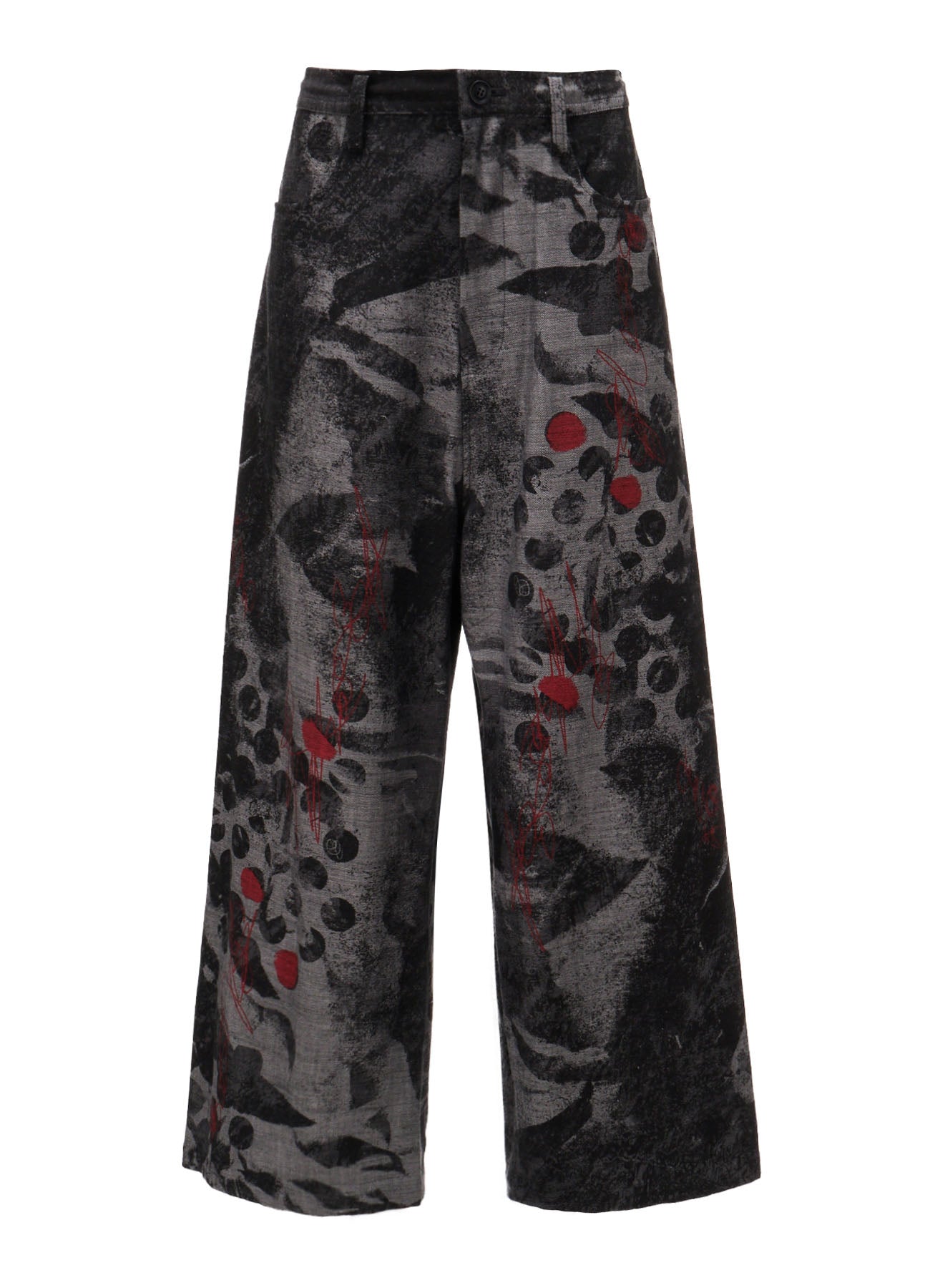 8OZ CRUNCH DOT PRINT LONG STRAIGHT PANTS