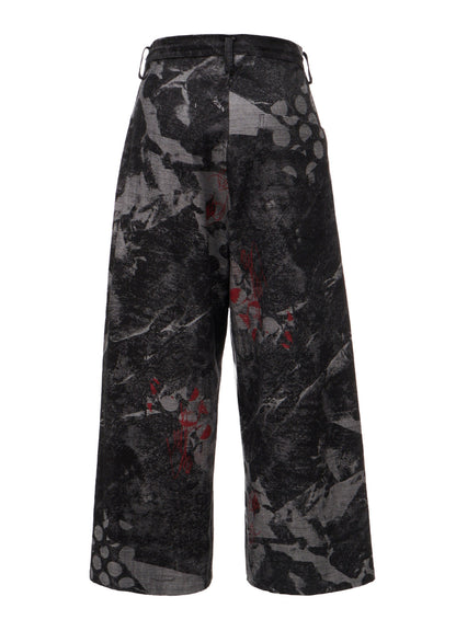 8OZ CRUNCH DOT PRINT LONG STRAIGHT PANTS