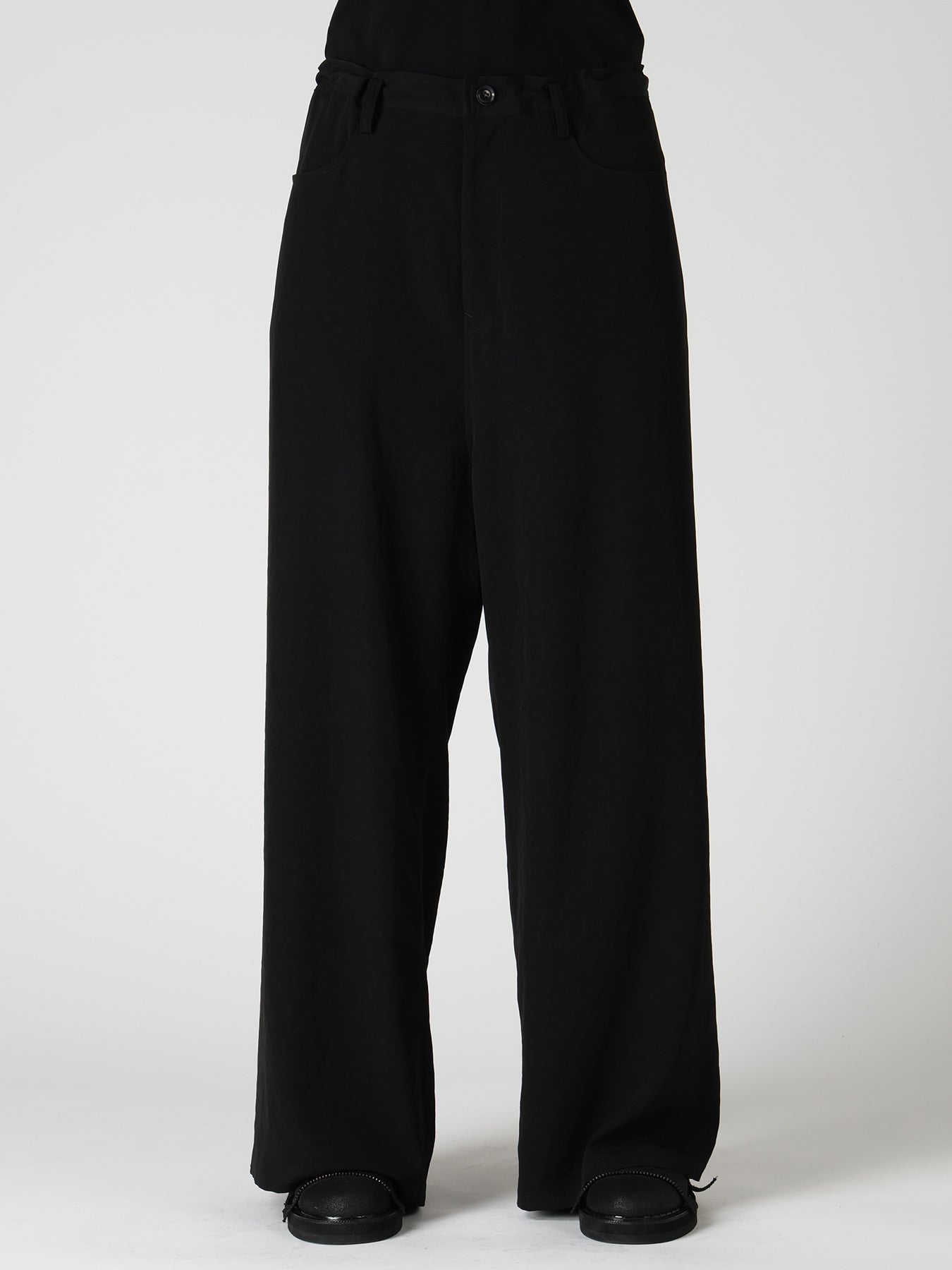 TA/PE CREPE DE CHINE LONG STRAIGHT PANTS