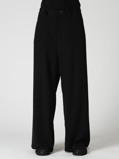TA/PE CREPE DE CHINE LONG STRAIGHT PANTS