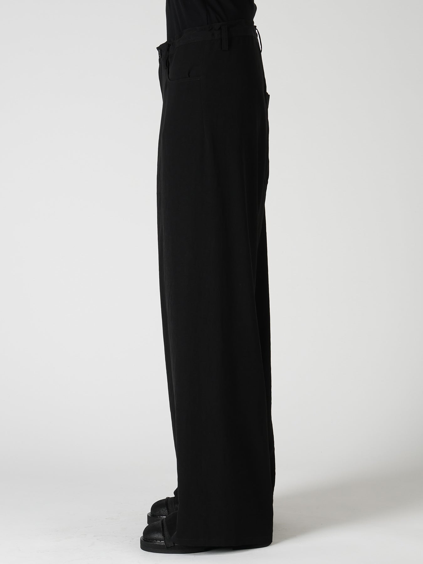 TA/PE CREPE DE CHINE LONG STRAIGHT PANTS