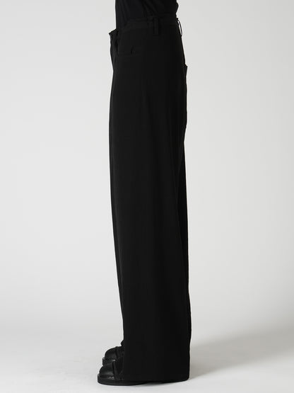 TA/PE CREPE DE CHINE LONG STRAIGHT PANTS