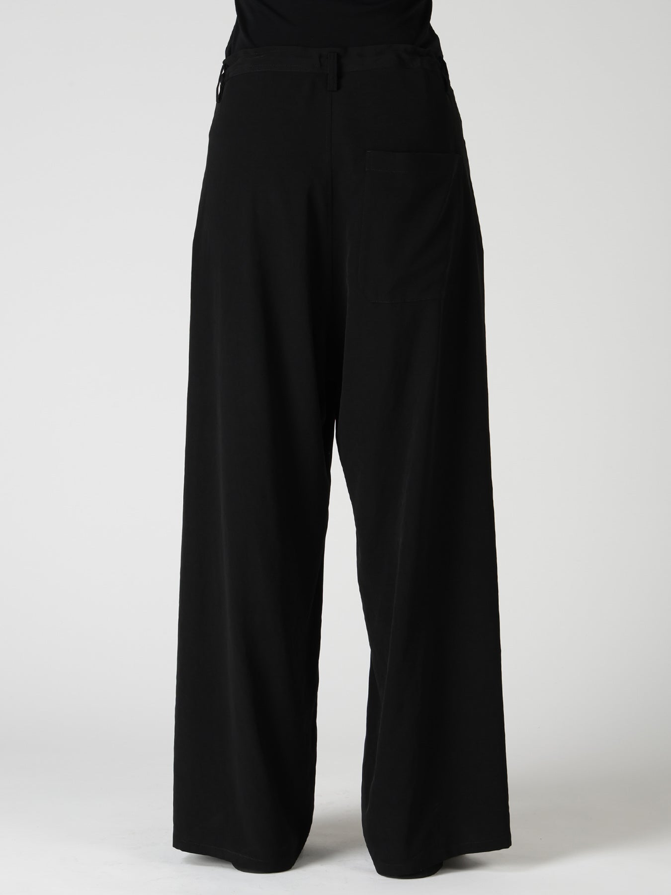 パンツ Yohji Yamamoto Black Straight Slacks TA/PE CREPE DE CHINE LONG STRAIGHT PANTS – THE SHOP YOHJI YAMAMOTO