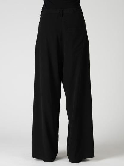TA/PE CREPE DE CHINE LONG STRAIGHT PANTS