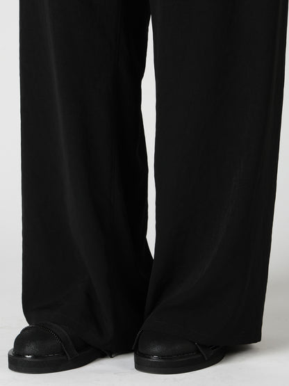 TA/PE CREPE DE CHINE LONG STRAIGHT PANTS