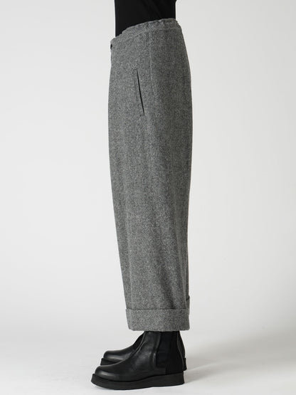 TWILL FLANNEL FRONT CUFFED PANTS