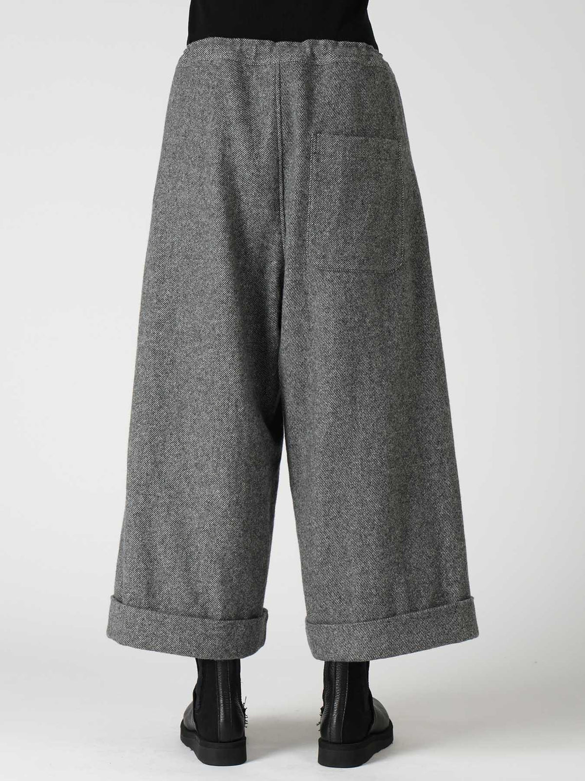 TWILL FLANNEL FRONT CUFFED PANTS