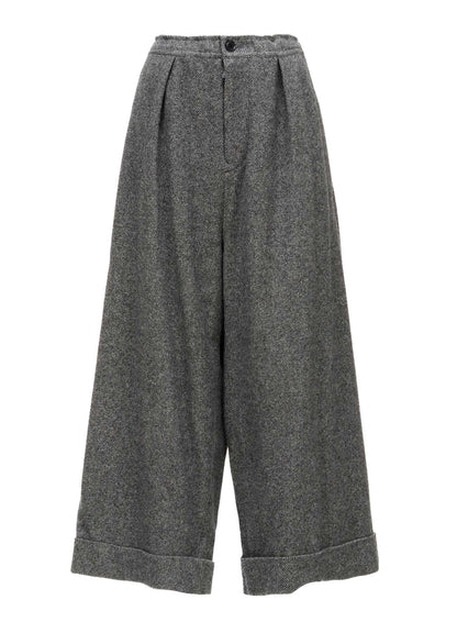 TWILL FLANNEL FRONT CUFFED PANTS