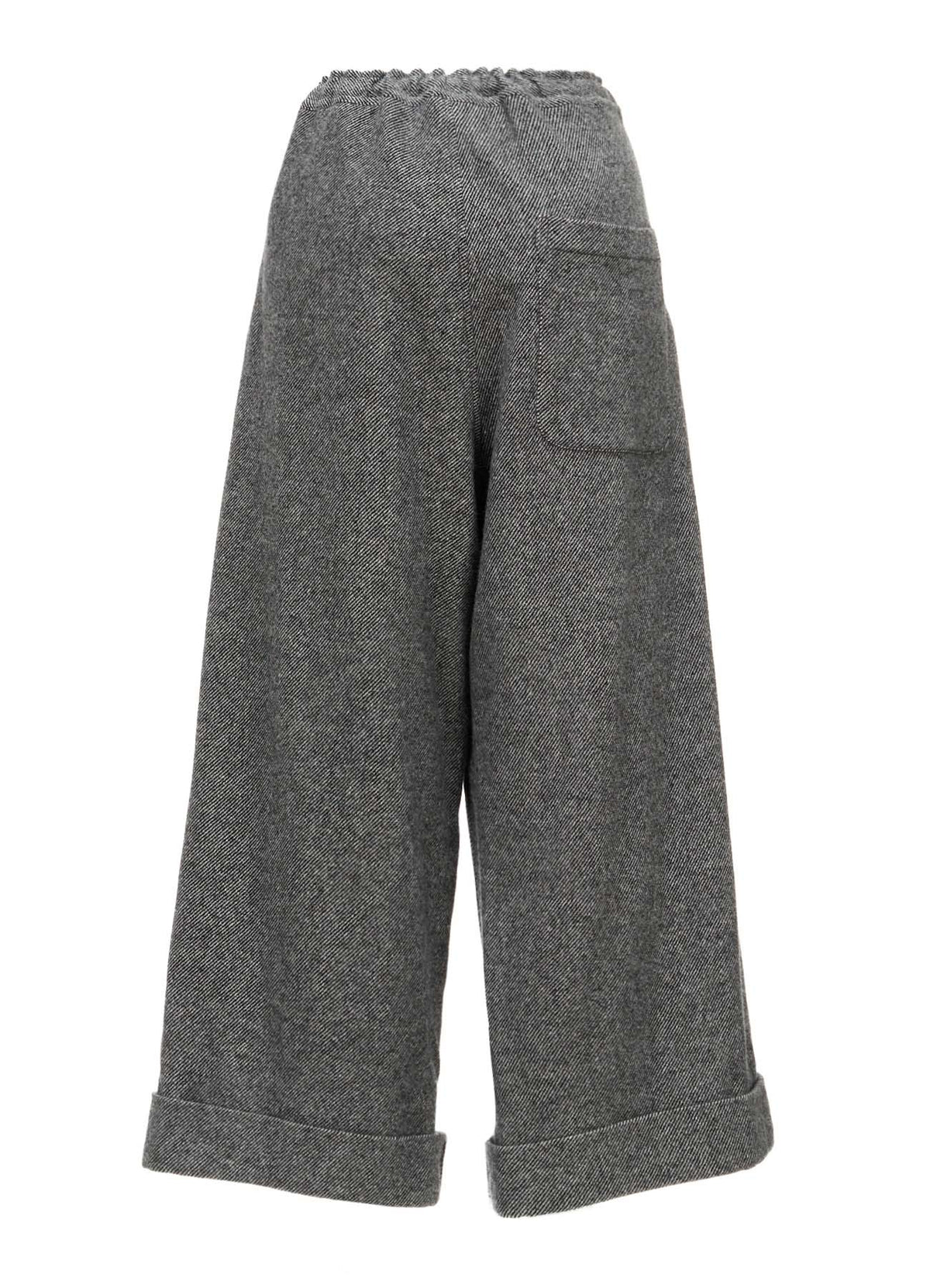 TWILL FLANNEL FRONT CUFFED PANTS