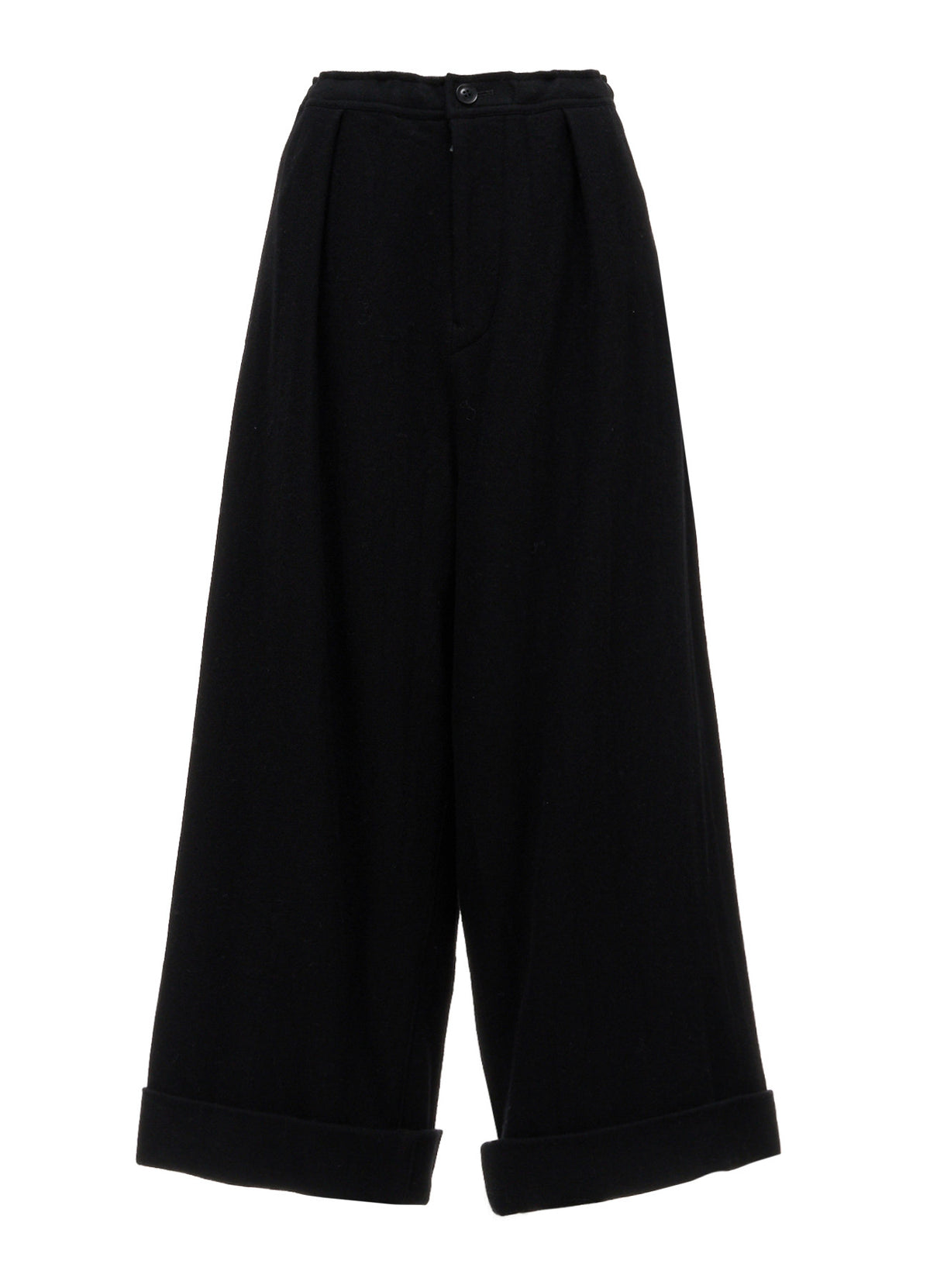 TWILL FLANNEL FRONT CUFFED PANTS