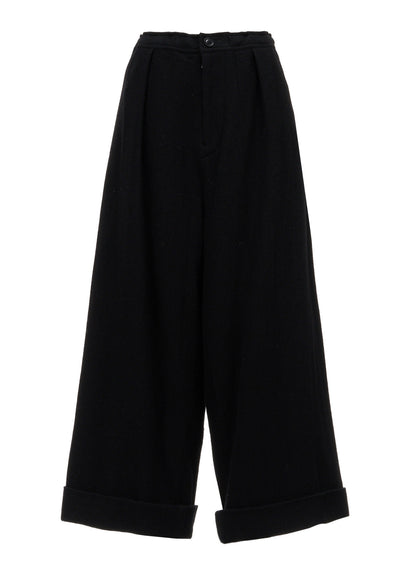 TWILL FLANNEL FRONT CUFFED PANTS