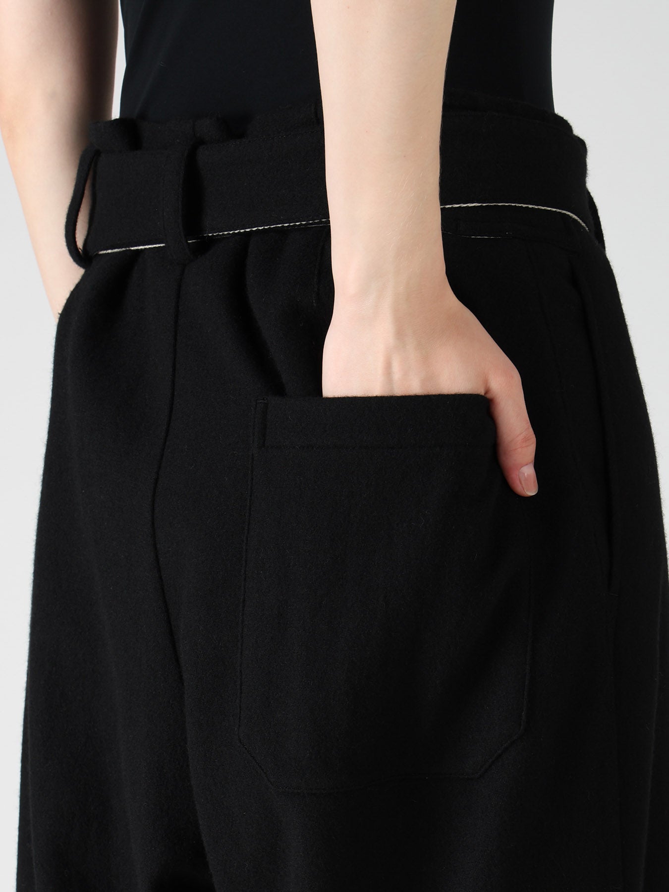 TWILL FLANNEL BELTED PANTS – THE SHOP YOHJI YAMAMOTO