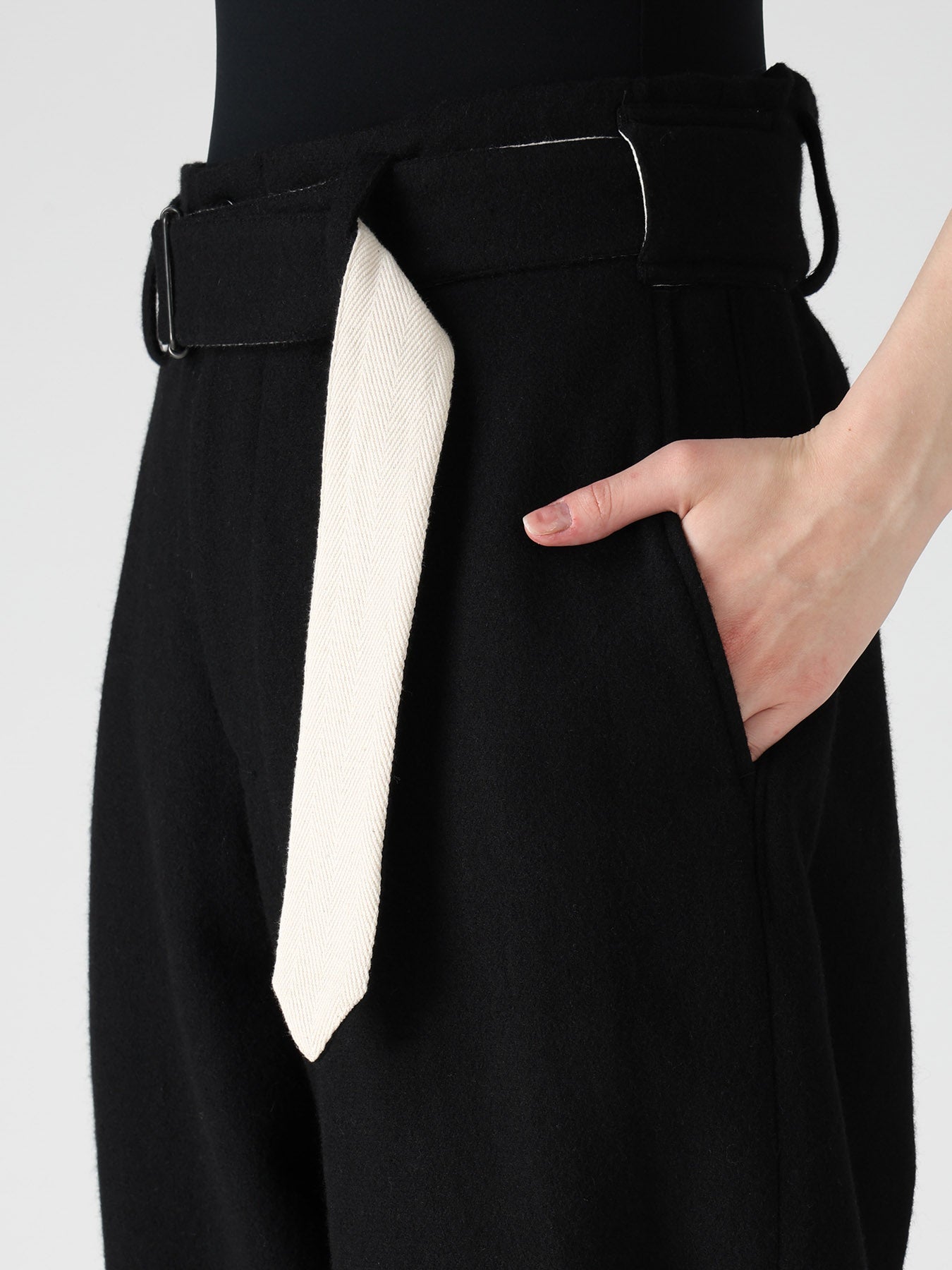 TWILL FLANNEL BELTED PANTS – THE SHOP YOHJI YAMAMOTO