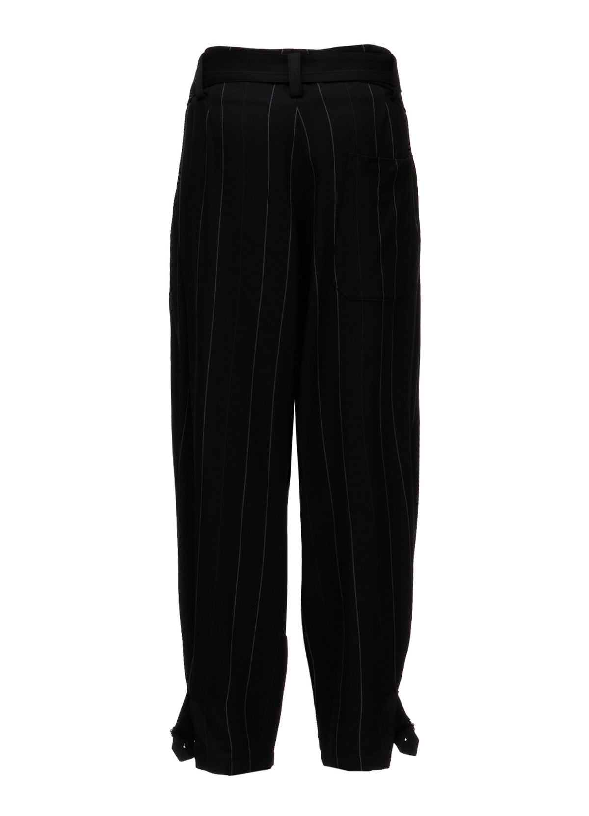 PINSTRIPE BELTED PANTS