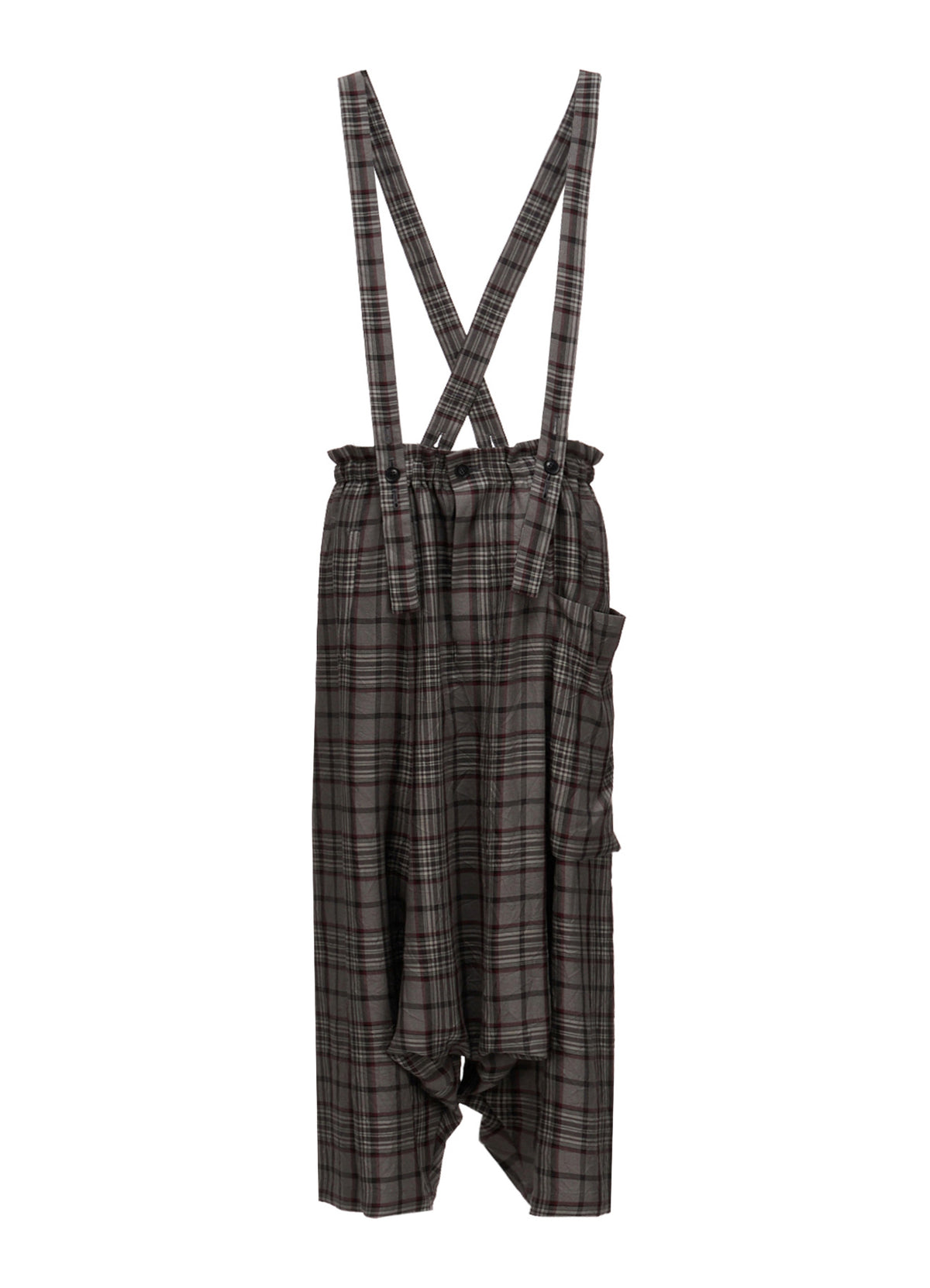 PLAID WASHER SAROUEL PANTS