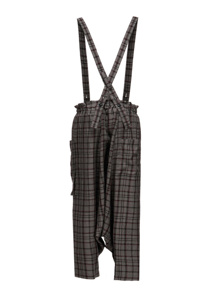 PLAID WASHER SAROUEL PANTS