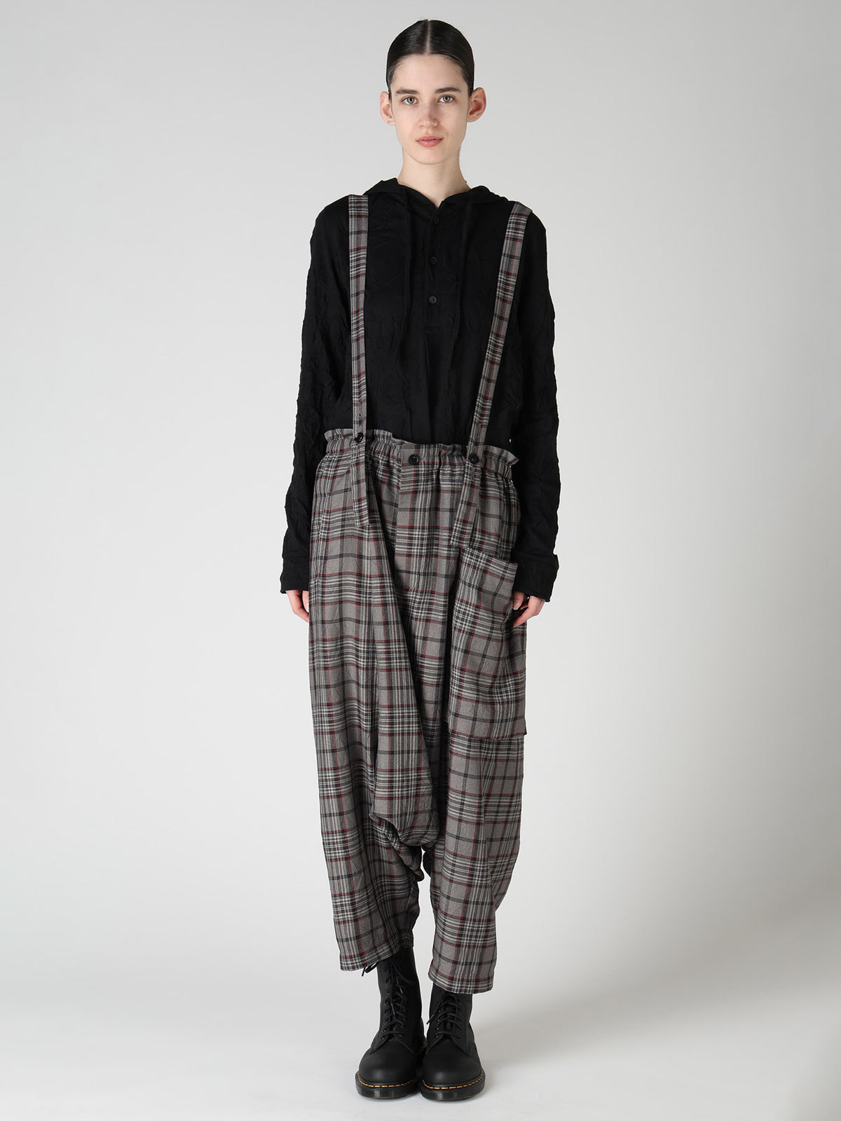 PLAID WASHER SAROUEL PANTS