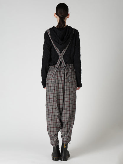 PLAID WASHER SAROUEL PANTS
