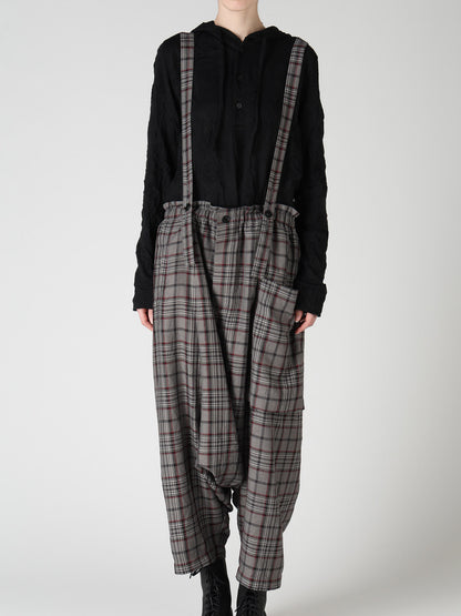 PLAID WASHER SAROUEL PANTS