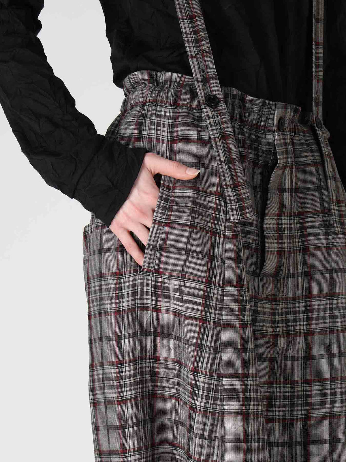 PLAID WASHER SAROUEL PANTS