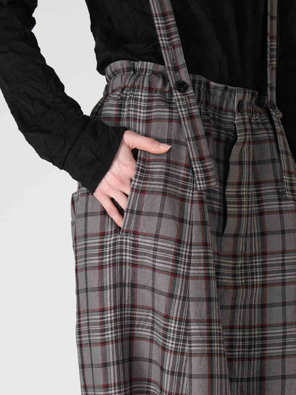 PLAID WASHER SAROUEL PANTS