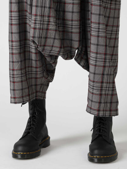 PLAID WASHER SAROUEL PANTS