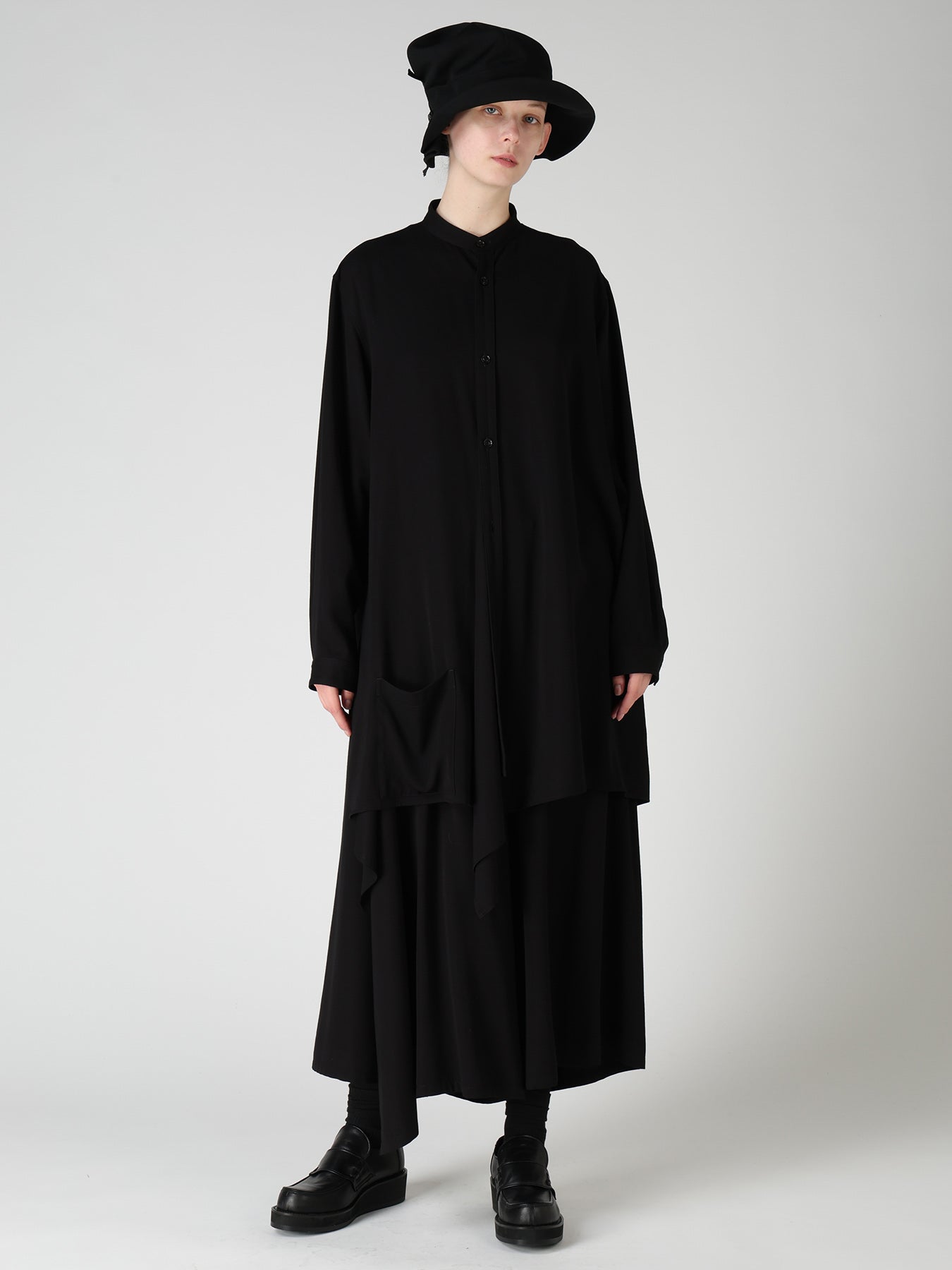 VISCOSE/TRIACETATE BLEND DETACHED PANEL PANTS