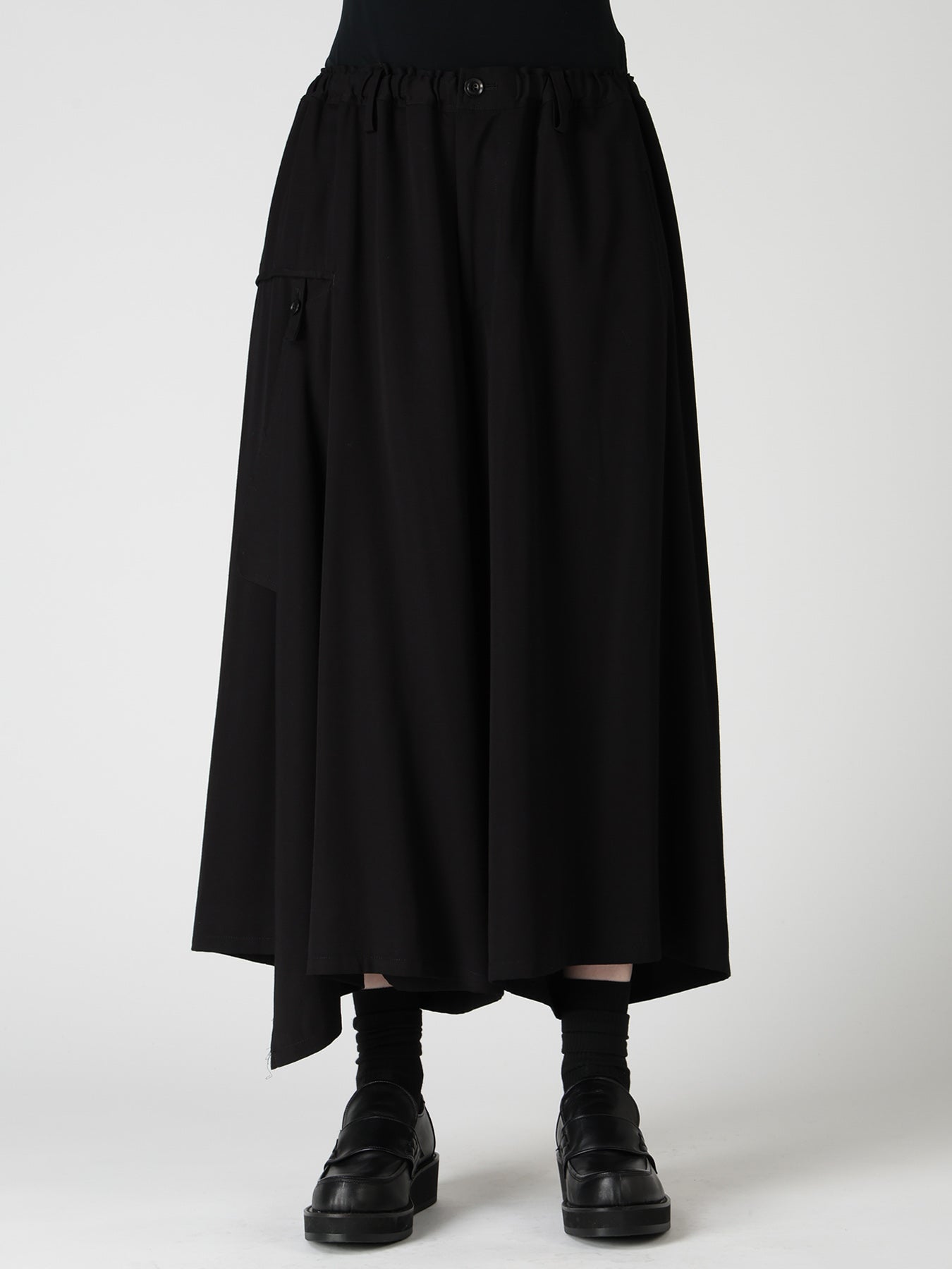 VISCOSE/TRIACETATE BLEND DETACHED PANEL PANTS