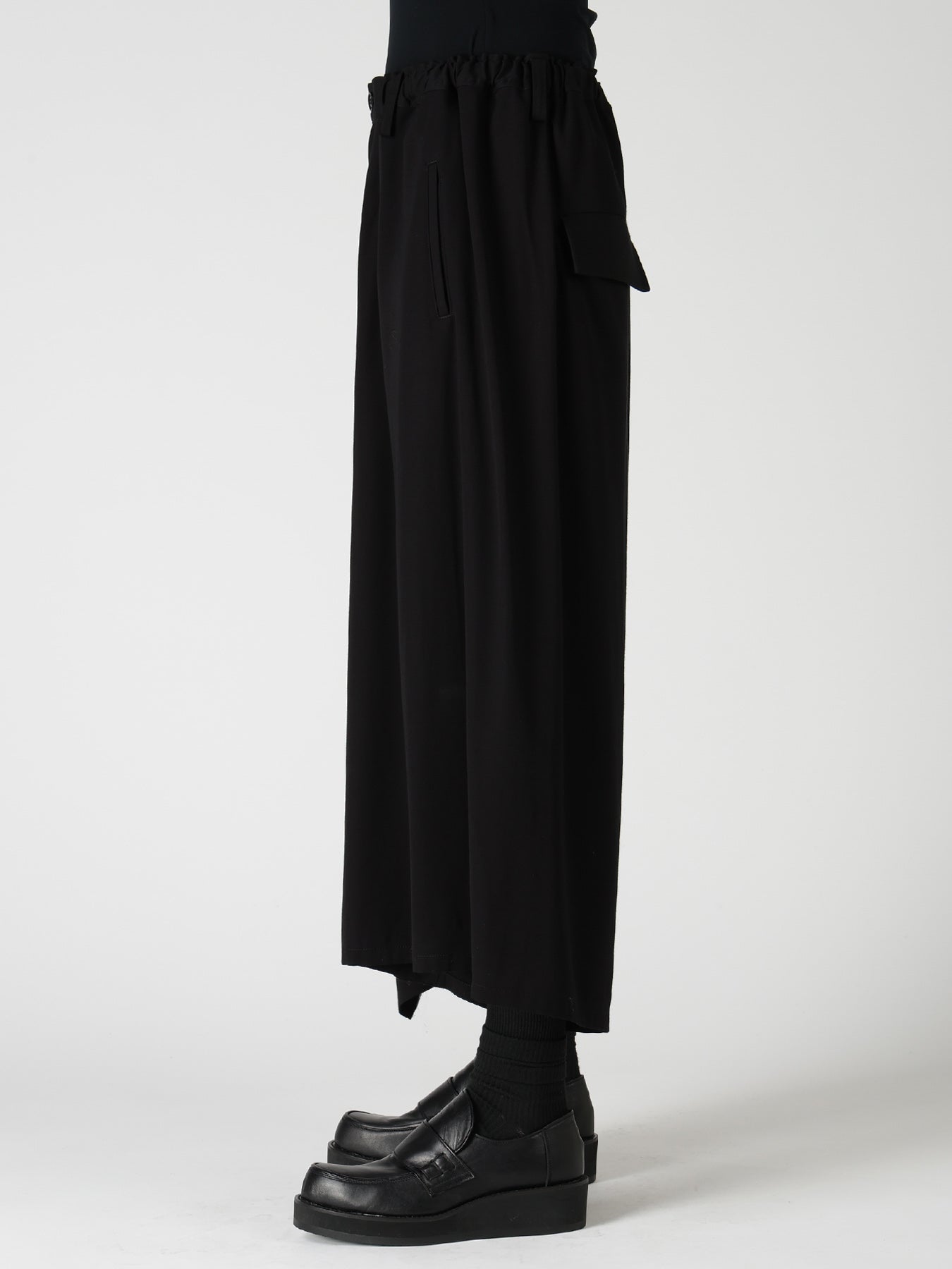 VISCOSE/TRIACETATE BLEND DETACHED PANEL PANTS