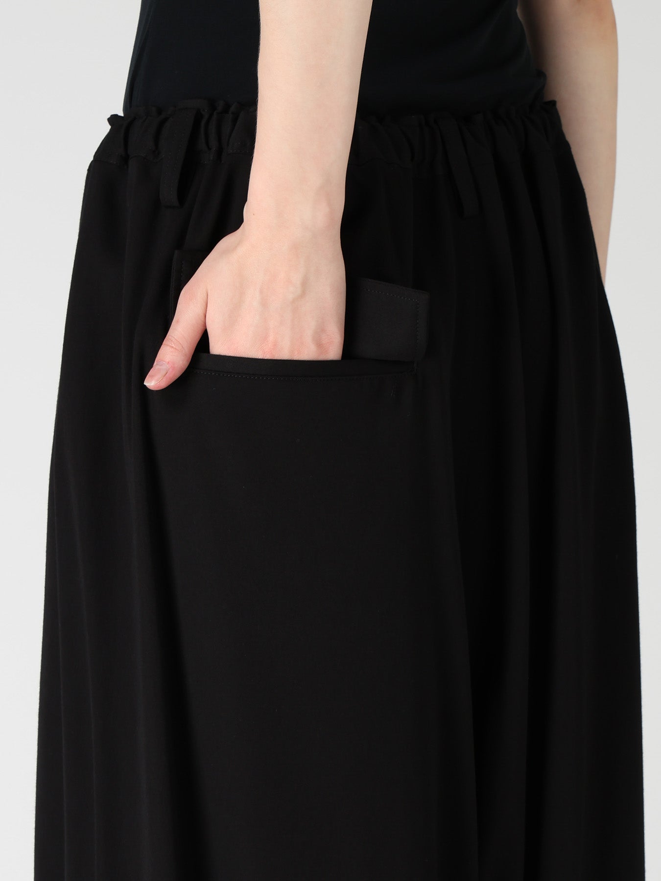 VISCOSE/TRIACETATE BLEND DETACHED PANEL PANTS – THE SHOP YOHJI