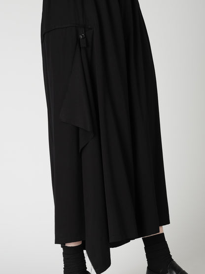 VISCOSE/TRIACETATE BLEND DETACHED PANEL PANTS