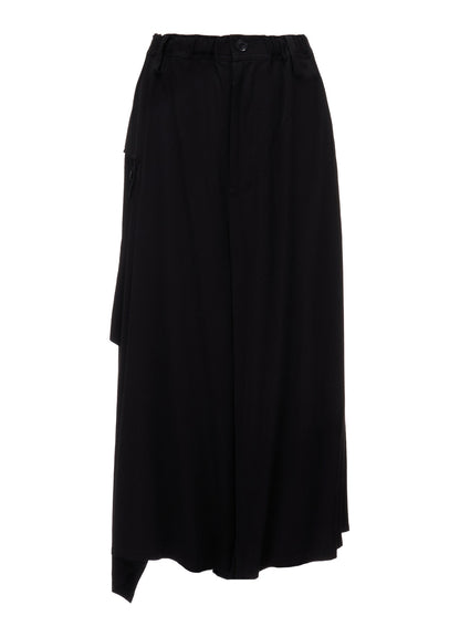 VISCOSE/TRIACETATE BLEND DETACHED PANEL PANTS