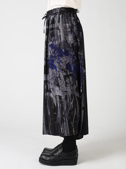CUPRO DISTORTED FLOWER FLARE PANTS