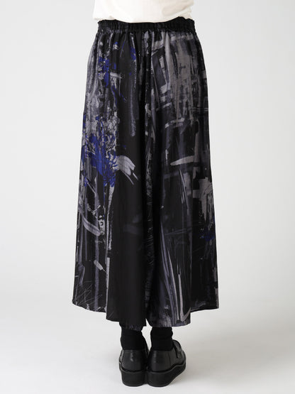 CUPRO DISTORTED FLOWER FLARE PANTS