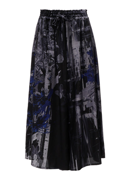 CUPRO DISTORTED FLOWER FLARE PANTS
