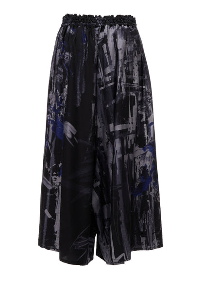 CUPRO DISTORTED FLOWER FLARE PANTS
