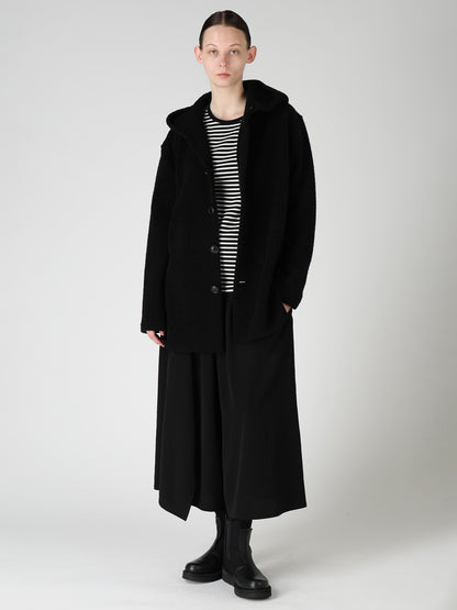 TA/PE CREPE DE CHINE DRAPE FLARE PANTS