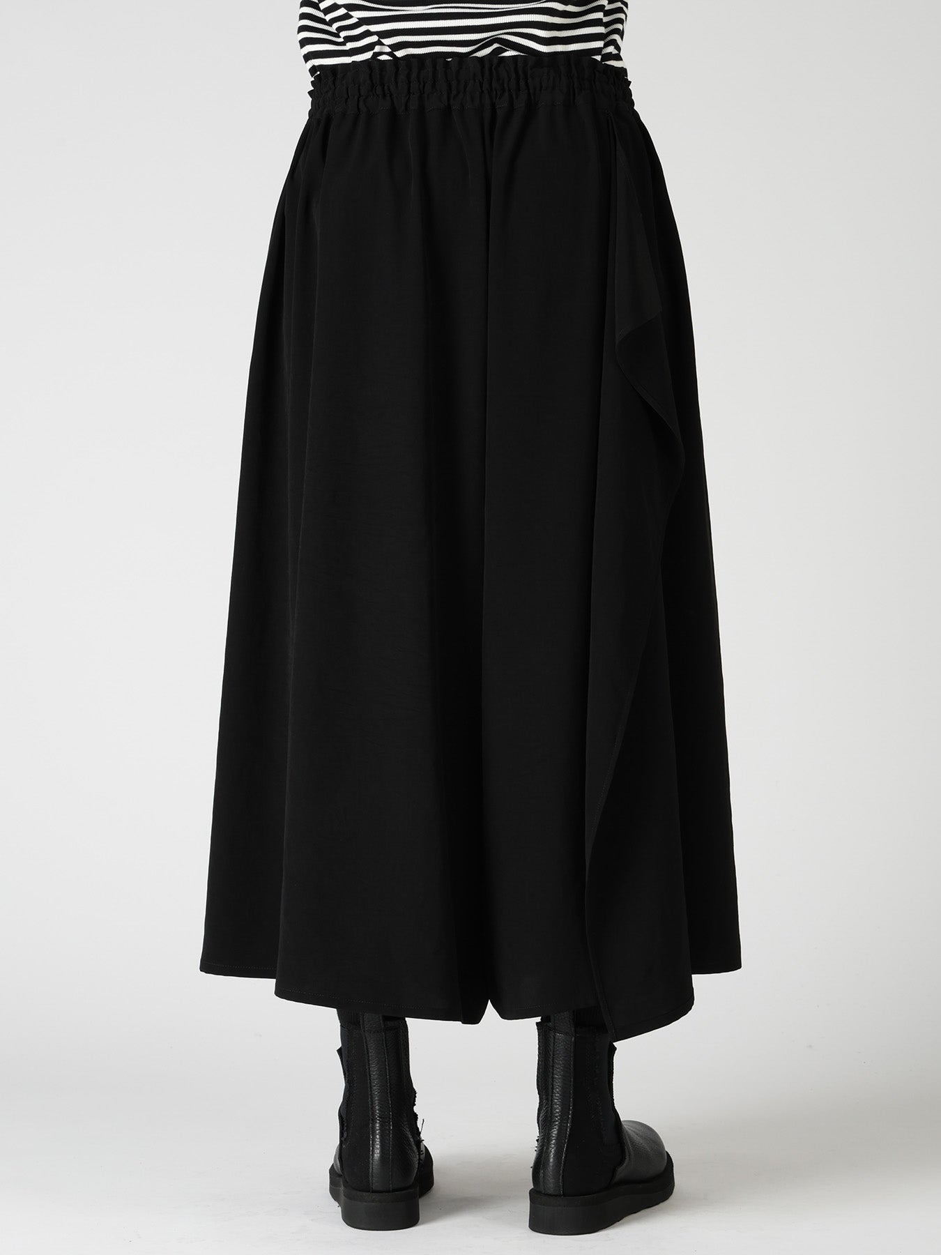 TA/PE CREPE DE CHINE DRAPE FLARE PANTS