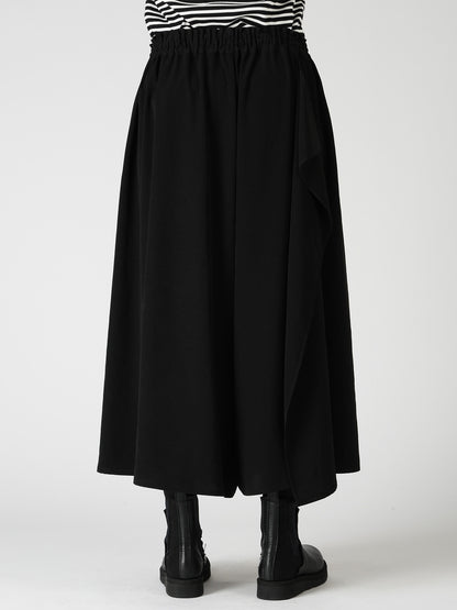 TA/PE CREPE DE CHINE DRAPE FLARE PANTS