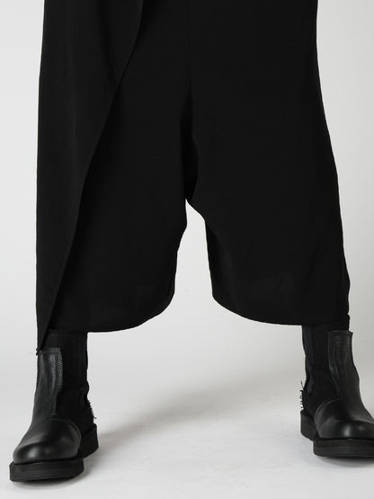 TA/PE CREPE DE CHINE DRAPE FLARE PANTS