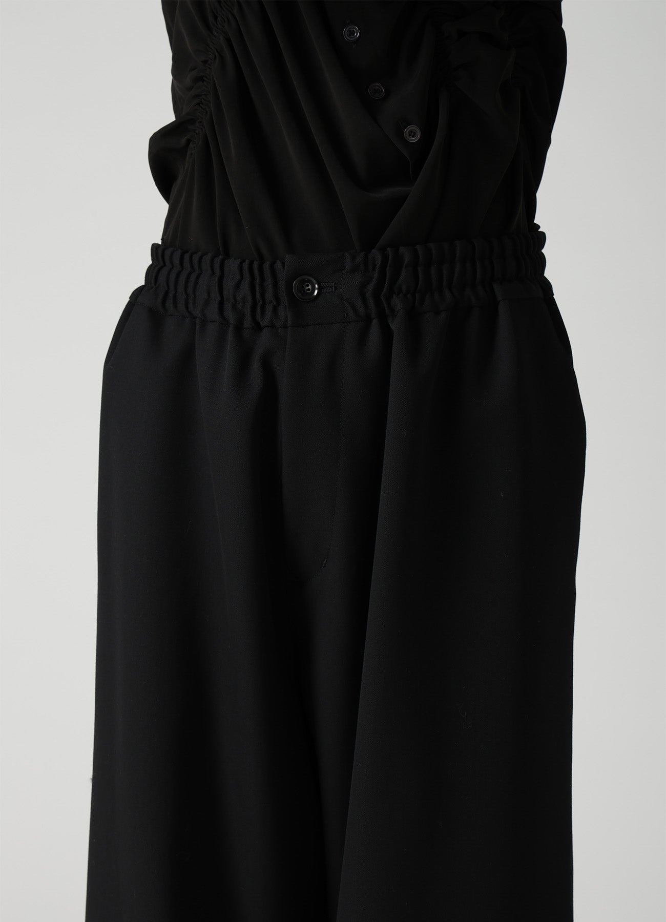 WOOL GABARDINE EASY PANTS