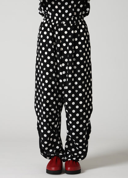 DOT FLOWER PRINT EASY PANTS
