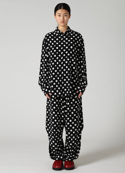 DOT FLOWER PRINT EASY PANTS