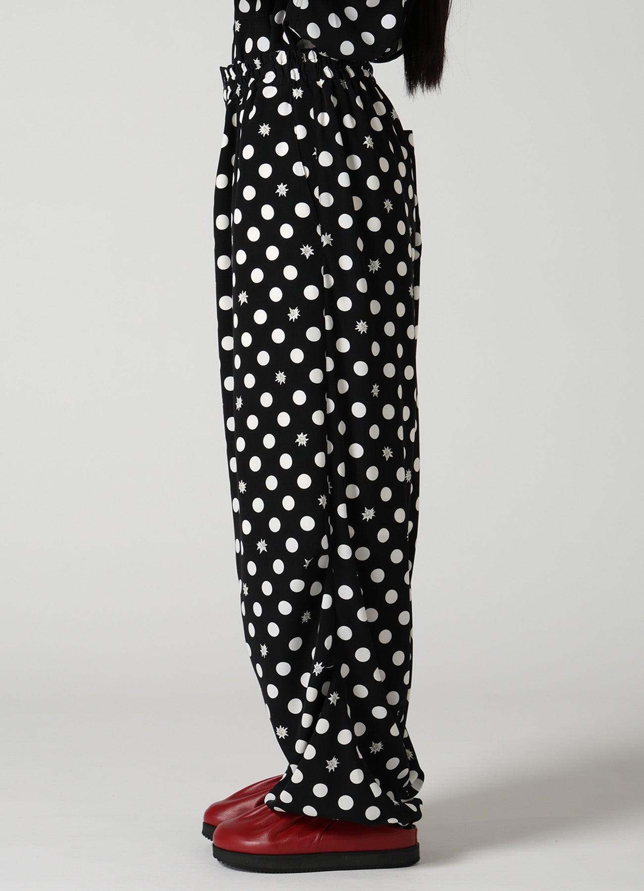 DOT FLOWER PRINT EASY PANTS