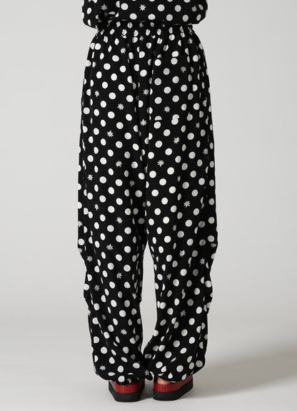 DOT FLOWER PRINT EASY PANTS