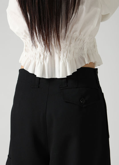 WOOL GABARDINE CARGO PANTS